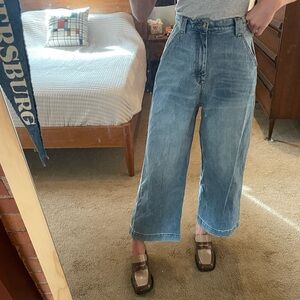 We the Free CRVY wide leg jeans.